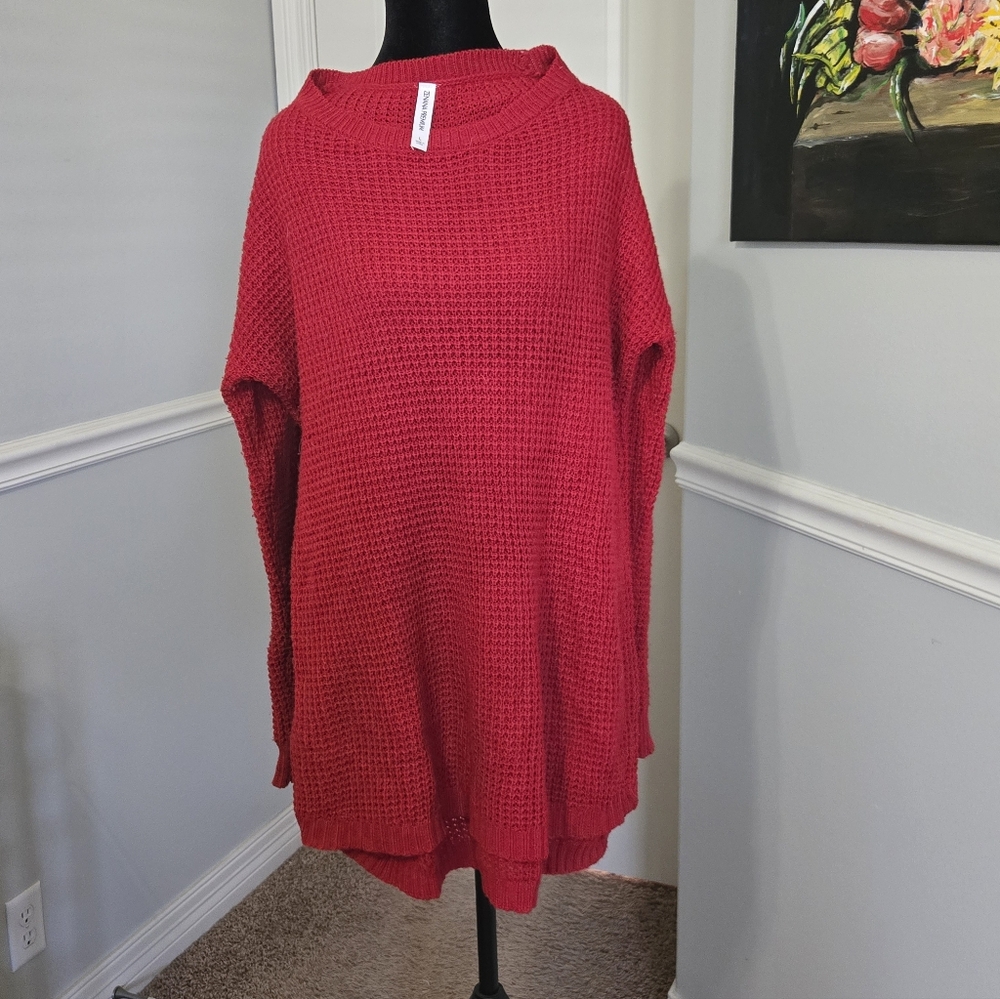 Zenana Outfitters Vibrant Red Knit Top